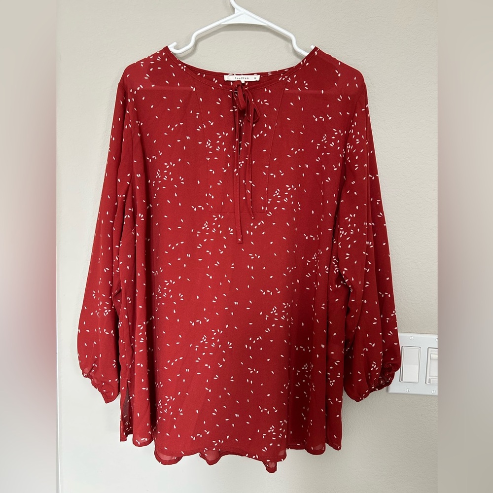 Women's Burnt Orange fun2fun 3/4 Length Sleeve Top